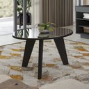 Ver imagem 1 de Mesa de Centro Tampo com Espelho Pés em MDF Espanha Preto