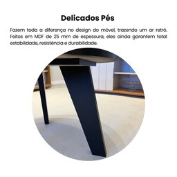 Mesa de Centro Tampo com Espelho Pés em MDF Espanha - 9