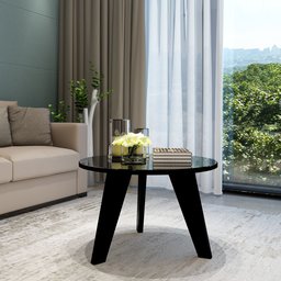Mesa de Centro Tampo com Espelho Pés em MDF Espanha - 17