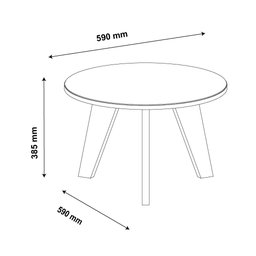 Mesa de Centro Tampo com Espelho Pés em MDF Espanha - 4