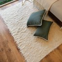 Ver imagem 6 de Tapete Artesanal Algodão Cru Beira Cama Peludo Plush 100 x 150
