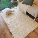 Ver imagem 1 de Tapete Artesanal Algodão Cru Beira Cama Peludo Plush 100 x 150