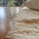 Ver imagem 3 de Tapete Artesanal Algodão Cru Beira Cama Peludo Plush 100 x 150
