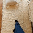 Ver mais imagens de Tapete Artesanal Algodão Cru Beira Cama Peludo Plush 100 x 150
