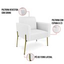 Ver mais imagens de Sofá Namoradeira e 2 Poltronas Pé de Ferro Dourado Marisa Corino D03 - D'Rossi