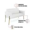 Ver imagem 3 de Sofá Namoradeira e 2 Poltronas Pé de Ferro Dourado Marisa Corino D03 - D'Rossi