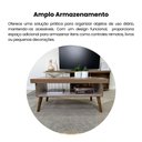 Ver mais imagens de Mesa de Centro com Tampo em Tamburato 50cm Lucca Bege