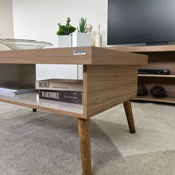 Mesa de Centro com Tampo em Tamburato 50cm Lucca - 12