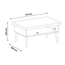 Ver imagem 4 de Mesa de Centro com Tampo em Tamburato 50cm Lucca Bege