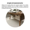 Ver mais imagens de Mesa de Centro Retrô com Tampo em Tamburato 50mm Lucca Artely Pinho/ Off White
