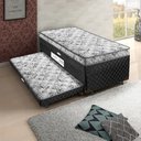 Ver imagem 1 de Cama Box Solteiro Baú Conjugado Ortopédico Carol Cama Auxiliar Somopar