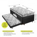 Ver imagem 3 de Cama Box Solteiro Baú Conjugado Ortopédico Carol Cama Auxiliar Somopar