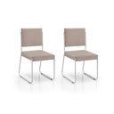 Ver imagem 4 de Kit 2 Cadeiras Saki para Cozinha Revestida em Linho Klm Store