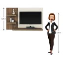 Ver mais imagens de Painel Ripado para TV até 50 Polegadas 3 Prateleiras em Tamburato Chess