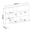 Ver imagem 4 de Painel Ripado para TV até 50 Polegadas 3 Prateleiras em Tamburato Chess