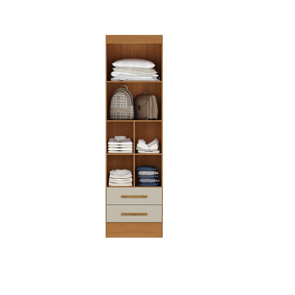 Quarto Completo Genius 9 Portas 8 Gavetas Cinamomo/ Off White - Moville - 7