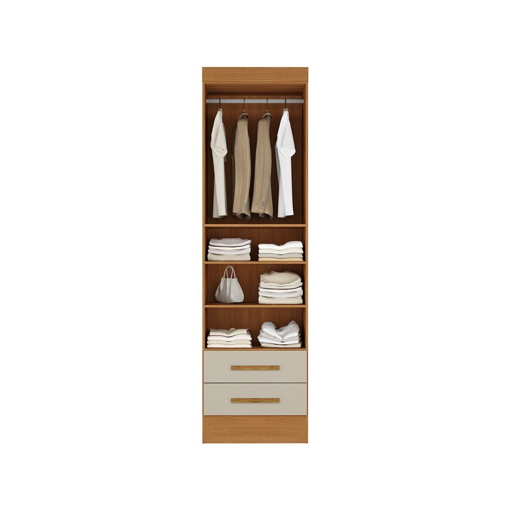 Quarto Completo Genius 9 Portas 8 Gavetas Cinamomo/ Off White - Moville - 5