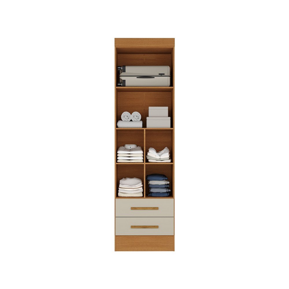 Quarto Completo Genius 9 Portas 8 Gavetas Cinamomo/ Off White - Moville - 6