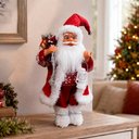 Ver imagem 3 de Boneco Papai Noel Decoração Saco Presentes Tradicional 45cm
