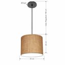 Ver imagem 4 de Luminária Pendente Vivare Free Lux Md-4107 Cúpula em Tecido 25x20cm Lustres Vivare Palha Canola Pret