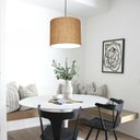 Ver imagem 2 de Luminária Pendente Vivare Free Lux Md-4107 Cúpula em Tecido 25x20cm Lustres Vivare Palha Canola Pret