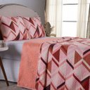 Ver imagem 2 de Kit Colcha Cobre Leito Casal 3 Peças Matelado Dupla Face Salmão