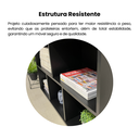Ver mais imagens de Estante de Livros 91CMX109CM 10 Nichos Book Preto