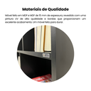 Ver imagem 6 de Estante de Livros 91CMX109CM 10 Nichos Book Preto