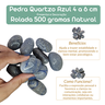 Pedra Quartzo Azul 4 a 6 Cm Rolada 500 Gramas Natural - 4