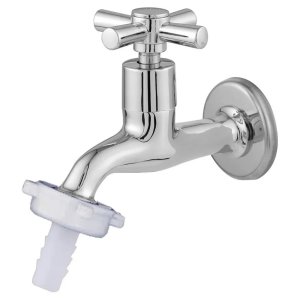 3130 C70 Torneira para Tanque e Jardim 12 Cm Feita em Metal Cromado com Bico União 12cm