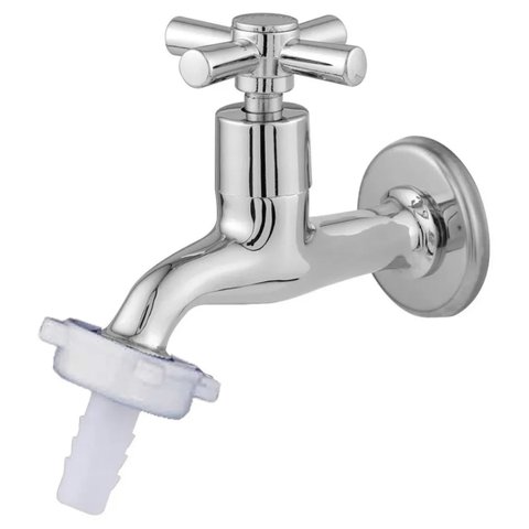 3130 C70 Torneira para Tanque e Jardim 12 Cm Feita em Metal Cromado com Bico União 12cm