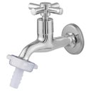 Ver imagem 1 de 3130 C70 Torneira para Tanque e Jardim 12 Cm Feita em Metal Cromado com Bico União 12cm