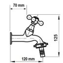 Ver imagem 2 de 3130 C70 Torneira para Tanque e Jardim 12 Cm Feita em Metal Cromado com Bico União 12cm