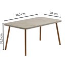 Ver imagem 6 de Conjunto Mesa de Jantar 160cm + 6 Cadeiras Duo Estofada Pr