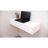 Bancada 2 Gaveta 100% Mdf Suspensa - Envio Montado:Branco/Fosco - 1