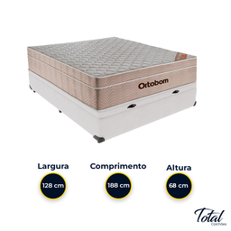 Cama Box Baú Viúvo Branco e Colchão Airtech Springpocket Molas Ensacadas Ortobom - 3