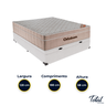 Cama Box Baú Viúvo Branco e Colchão Airtech Springpocket Molas Ensacadas Ortobom - 3