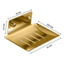 Ver imagem 5 de Saboneteira Dourada Banheiro Porta Sabonete Luxo Aço Inox 304 Brinovar