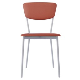 Kit 04 Cadeira para Sala de Jantar Village Branco C01 Courino Terra Rosê - Lyam Decor - 3