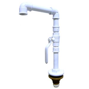 TORNEIRA DESIGN INDUSTRIAL CLASSICA PVC REGISTRO ESFERA 1/2: BRANCO