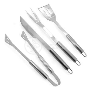 Kit Churrasco 4 Peças Aço Inox C/maleta em Alumínio