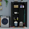 Armário Multiuso Organizador Laundry em Mdf 194cm – 2 Portas:preto - 2