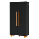 Ver imagem 1 de Armário Multiuso Organizador Laundry em Mdf 194cm – 2 Portas:preto