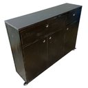 Ver imagem 6 de Buffet Industrial de Ferro e Madeira na Cor Preta com 3 Portas e 2 Gavetas