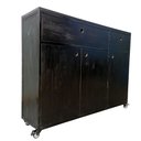 Ver imagem 5 de Buffet Industrial de Ferro e Madeira na Cor Preta com 3 Portas e 2 Gavetas