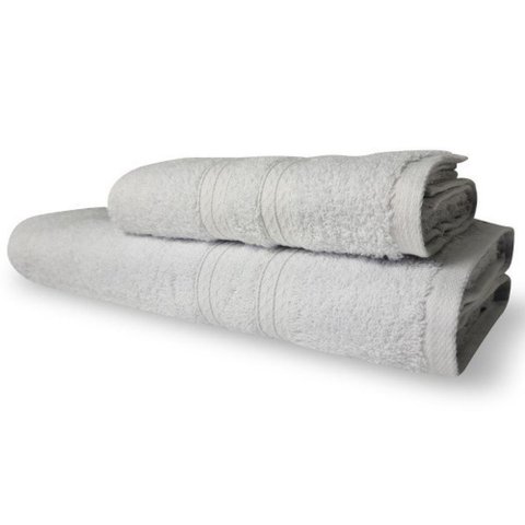 Jogo 2 Toalhas Itália Soft 1 Banho 1 Rosto Grossa 100% Algodão 430g-m² - Branco Branco