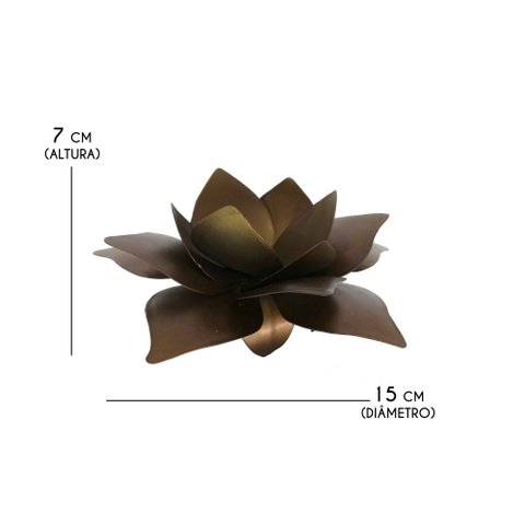 Castiçal para Vela de Ferro Artesanal Rustico Decorativo de Mesa de Festa - Verniz