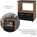 Ver imagem 4 de Balcao com Tampo Cooktop 4 Bocas 75cm 9440 Savana Preto Mobbs