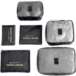 Kit 6 Organizador Mala e Bolsa de Viagem Roupa Necessaire - 2