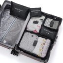 Ver imagem 4 de Kit 6 Organizador Mala e Bolsa de Viagem Roupa Necessaire